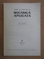 Studii si cercetari de mecanica aplicata, tomul 26, nr. 6, 1977