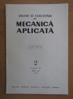 Studii si cercetari de mecanica aplicata, tomul 35, nr. 2, aprilie-iunie 1976