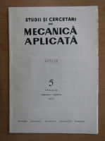 Studii si cercetari de mecanica aplicata, tomul 36, nr. 5, septembrie-octombrie 1977