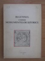 Anticariat: Buletinul Comisiei Monumentelor Istorice, anul III, nr. 1, 1992