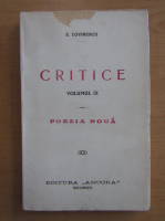Eugen Lovinescu - Critice (volumul 9)