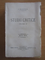 I. Gherea - Studii critice (volumul 3)