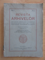Revista Arhivelor, anul I, nr. 1, 1924