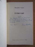 Alexandru Ivasiuc - Interval (cu autograful autorului)