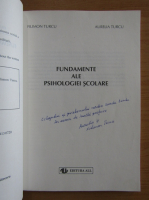 Filimon Turcu - Fundamente ale psihologiei scolare (cu autograful autorului)