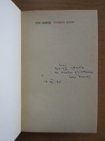 Ion Ianosi - Thomas Mann (cu autograful autorului)