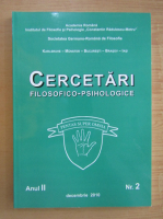 Revista Cercetari filosofico-psihologice, anul II, nr. 2, decembrie 2010