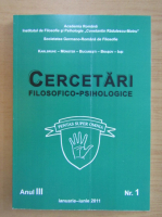 Revista Cercetari filosofico-psihologice, anul III, nr. 1, ianuarie-iunie 2011