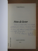 Virginia Branescu - Note de lector (cu autograful autoarei)