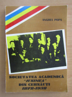 Anghel Popa - Societatea Academica Junimea din Cernauti, 1878-1938