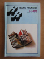 Revue Roumaine, nr. 8-9, 1993