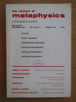 The Review of Metaphysics, volumul XLII, nr. 1, septembrie 1988