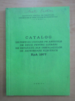 Catalog de preturi unitare pe articole de deviz pentru lucrari de reparatii ale instalatiilor de ascensoare electrice