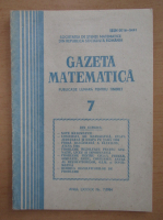 Gazeta Matematica, anul LXXXIX, nr. 7, 1984