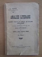 L. Toma - Analize literare