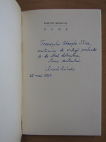 Marcel Mihalas - Nume (cu autograful autorului)