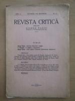 Revista Critica, anul 2, nr. 4, octombrie 1928