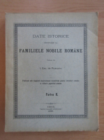 I. Cav. de Puscariu - Date istorice privitoare la familiele nobile romane (volumul 2)