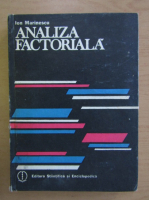 Anticariat: Ion Marinescu - Analiza factoriala