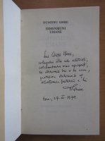 Dumitru Ghise - Dimenisiuni umane (cu autograful autorului)