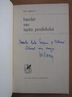 Ion Omescu - Hamlet sau ispita posibilului (cu autograful autorului)
