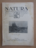 Natura. Revista pentru raspandirea stiintei, nr. 10, 1929