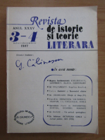 Revista de istorie si teorie literara, anul XXXV, nr. 3-4, iulie-decembrie 1987