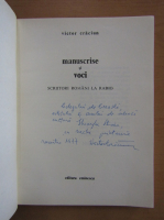 Victor Craciun - Manuscrise si voi (cu autograful autorului)
