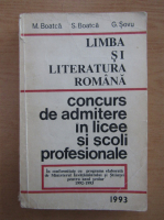 Maria Boatca - Limba si literatura romana, concurs de admitere in licee si scoli profesionale