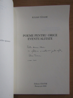 Iulian Tanase - Poeme pentru orice eventualitate (cu autograful autorului)