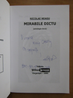 Nicolae Neagu - Mirabile Dictu (cu autograful autorului)