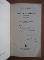 Ioan Massoff - Teatrul romanesc (volumul 8, cu autograful autorului)