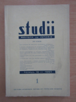 Studii. Revista de istorie, tomul 18, nr. 1, 1965