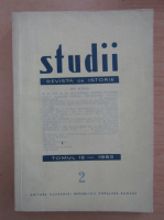 Studii. Revista de istorie, tomul 18, nr. 2, 1965
