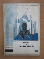 Revista de Cultura Armeana. anul I, volumul 1, decembrie 1935