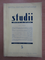 Studii. Revista de istorie, tomul 13, nr. 5, 1960
