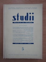 Studii. Revista de istorie, tomul 14, nr. 5, 1961