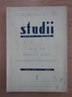 Studii. Revista de istorie, tomul 16, nr. 1, 1963