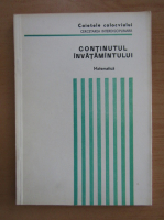 Continutul invatamantului. Matematica