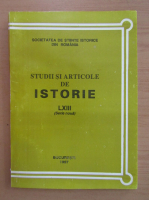 Anticariat: Revista Studii si articole de istorie, seria LXIII, 1997