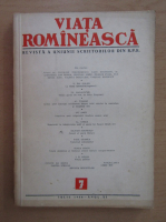 Revista Viata Romaneasca, anul XI, nr. 7, iulie 1958