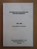 Extraits du Catalogue des Editions Eminescu