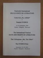 Anticariat: Festivalul International Zile si Nopti de Literatura, 18-24 septembrie 2003