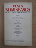 Revista Viata Romaneasca, anul X, nr. 1, ianuarie 1957