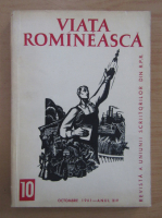 Revista Viata Romaneasca, anul XIV, nr. 10, octombrie 1961