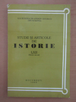 Studii si articole de istorie, nr. 62, 1995