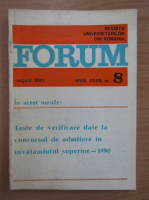 Revista Forum, anul XXXII, nr. 8, 1990