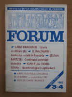 Anticariat: Revista Forum, anul XXXIV, nr. 3-4, 1992