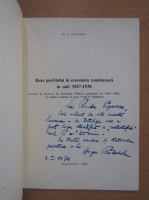 Anticariat: G. Radulescu - Rata profitului in economia romaneasca in anii 1927-1938 (cu autograful autorului)