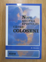 Note asupra epistolei catre coloseni